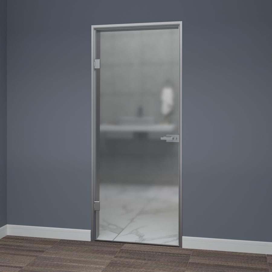 Дверь для ванной в алюминиевом профиле